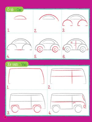 hoa si ti hon nao ta cung hoc ve %E2%80%A6 cac phuong loai phuong tien learn to draw %E2%80%A6 things that go 2