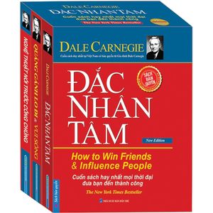 hộp sách 3 cuốn - đắc nhân tâm + quẳng gánh lo đi & vui sống + nghệ thuật nói trước công chúng (tái bản 2019)