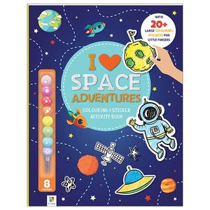 i love space adventures: colouring & activity book