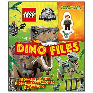 lego jurassic world the dino files: with lego jurassic world claire minifigure and baby raptor!