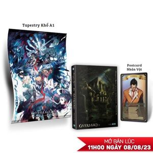 [light novel] overlord - tập 7: những kẻ xâm nhập - bản giới hạn - tặng kèm postcard nhân vật + tapestry khổ a1