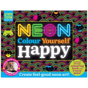 neon colour yourself happy (activity station book + kit)