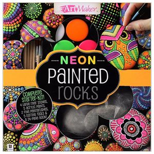 neon painted rocks deluxe kit