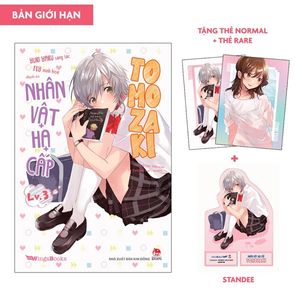 nhân vật hạ cấp tomozaki - tập 3 - bản giới hạn - tặng thẻ normal + thẻ rare + standee