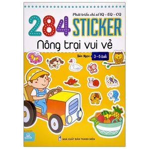 phát triển chỉ số iq - eq - cq - 284 sticker nông trại vui vẻ (3-6 tuổi)