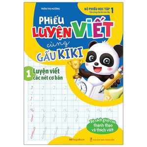 phiếu luyện viết cùng gấu kiki 1 - luyện viết các nét cơ bản