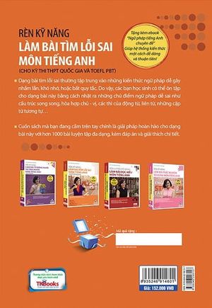 rèn kỹ năng làm bài tìm lỗi sai môn tiếng anh (cho kỳ thi thpt quốc gia và toefl pbt)