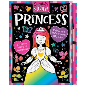 scratch & draw princess - scratch art activity book