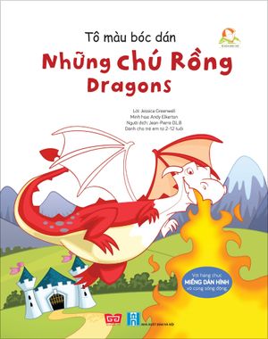 tô màu bóc dán - những chú rồng - dragons