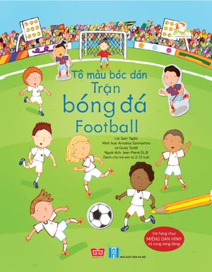 tô màu bóc dán - trận bóng đá - football