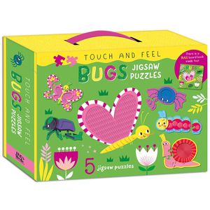 touch and feel jigsaw puzzles boxset - bugs (5 jigsaw puzzles)