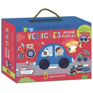 touch and feel jigsaw puzzles boxset - vehicles (5 jigsaw puzzles)