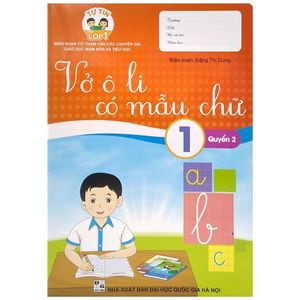 tự tin vào lớp 1 - vở ô li có mẫu chữ 1 quyển 2