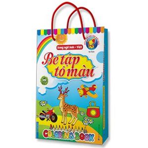 túi bé tập tô màu coloring book - song ngữ anh - việt (trọn bộ 8 cuốn)