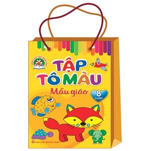 túi tập tô màu mẫu giáo (bộ 8 cuốn)