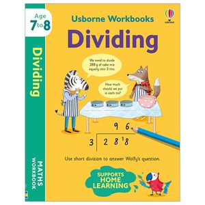 usborne workbooks dividing 7-8