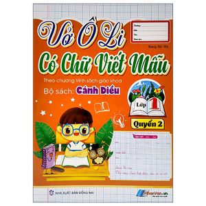 vở ô li có chữ viết mẫu 1 - quyển 2 - cánh diều