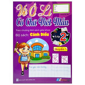 vở ô li có chữ viết mẫu 2 - quyển 1 - cánh diều