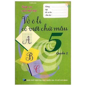 vở ô li có viết mẫu chữ 5 - tập 2