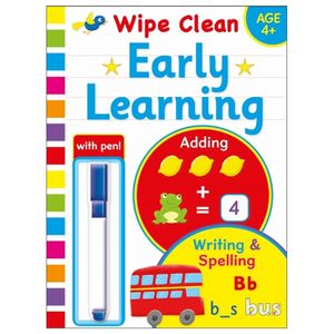 wipe clean bind up 4+ - early learning (with pen)