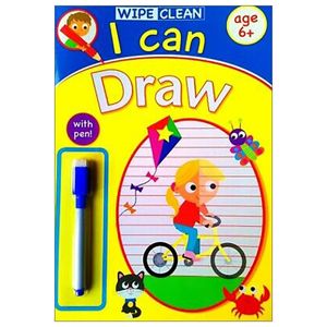 wipe clean i can draw - book with pen age 6+