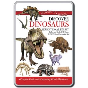 wonders of learning: discover dinosaurs educational tin set