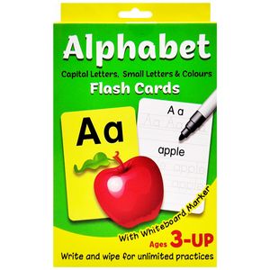 write & wipe flash cards - alphabet capital latters, small latters & colours