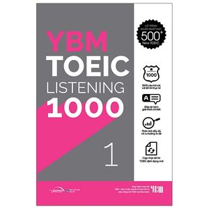 ybm toeic listening 1000 - vol 1 (tái bản 2023)